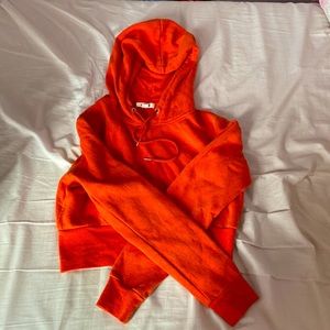 GARAGE cropped orange hoodie